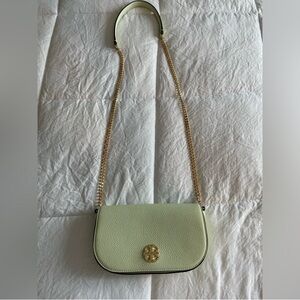 Tory Burch Cream Crossbody Bag with Gold Chain
